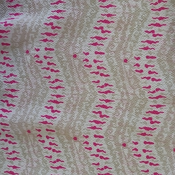 New Directions Pink, Khaki & Cream Asymmetrical Blouse size 1X - Picture 7 of 8